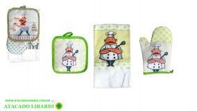 LUVA TERMICA C/DESCANSO PANELA 3PCS SORT FUY929