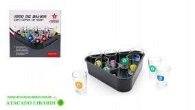 JOGO BILHAR SINUCA 11PCS BANDEJA /COPOS 40ML ELJ0215