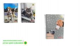 CADERNO 10M/160F CD ESPIRAL CAES E GATOS 5130