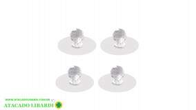 GANCHO PAREDE ADESIVO 4PCS PLAST HU58679