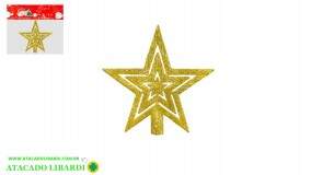 PONTEIRA ESTRELA 15CM GLITTER COLOR NT0355