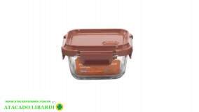 POTE VIDRO HERMETICO 800ML QUAD C/TAMPA CV2488C