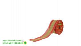 FITA ARAMADA JUTA C/ENTRO FLITTER VM/DR 6,3X9,14CM 68940001
