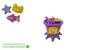 BALDE DE PRAIA 6PCS C/FERRAMENTAS POLVO 142