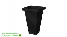 VASO 16,5L QUADRADO 29X29X40CM PRETO 336