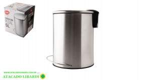 LIXEIRA PEDAL 5L INOX C/CESTO REMOVIVEL CK6193