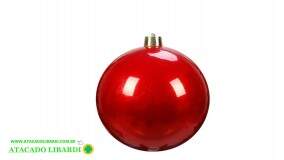 BOLA METALIZADA LISA 40CM VERMELHO 60578VM
