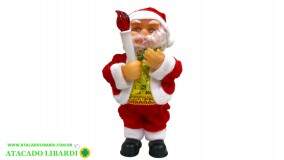 BONECO PAPAI NOEL 17CM  SOM E LUZ RJ40496