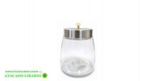 POTE VIDRO 16,5CM 1L C/TAMPA FUT1120