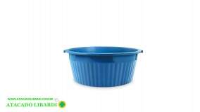 BACIA PLAST 18L 39X19CM CANELADA BA18