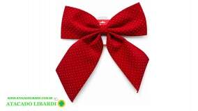 ENFEITE LAÇO DE NATAL 40CM VM C/ STRASS WF2035