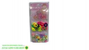 KIT ACESSORIOS PARA CABELO E MICANGAS COLOR W463
