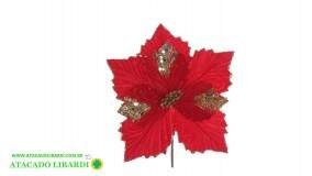 BICO PAPAGAIO AVELUDADO 20CM C/GLITTER  VERMELHO 99481001