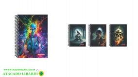 CADERNO 10M/160F CD ESPIRAL DARK DAY 1329