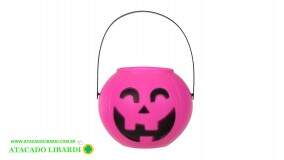 BALDE ABOBORA HALLOWEEN 16CM ROSA 52311002