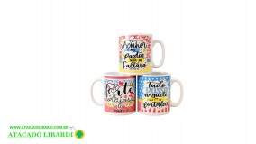 CANECA CERAM 300ML 9CM SALMOS UT1150