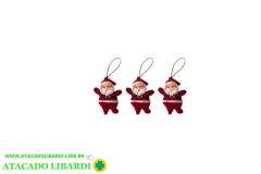 ENFEITE PENDENTE 4,5CM 3PCS PAPAI NOEL NT0080