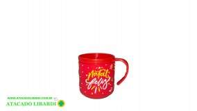 CANECA NATAL PLAST 8CM 220ML DEC RMT0010