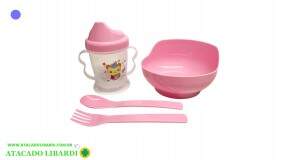 KIT COPO C/PRATO E TALHER INFANTIL DT5053