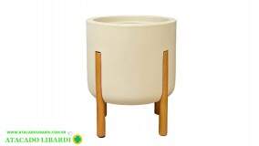 VASO NORDICO 29X25X25CM AREIA 14449