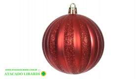 BOLA DECORADA 24CM VERMELHO 79644002