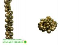 CORDAO BOLAS NATAL 1,50M C/45 BOLAS DE 7 CM/ 45 BOLAS DE 4 CM DOURADO 73237DR