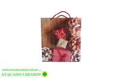 SACOLA PRESENTE PAPEL 32X26CM NATAL 22479