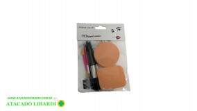 KIT PINCEL C/ESPONJA DE MAQUIAGEM 5PCS BA32871