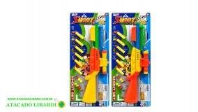 BLISTER ESPINGARDA 48CM 15PCS LANCA DARDOS COLOR MD20522