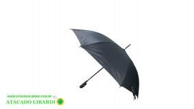 GUARDA CHUVA PORTARIA CABO CURVO PRETO 82CM ELS074