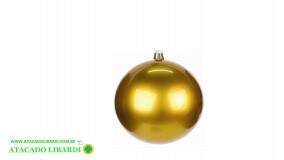 BOLA METALIZADA LISA 20CM DOURADO 60575DR