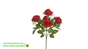 B ROSA TRIANGULAR AVELUDADO X5 VERMELHO 30CM 84982001