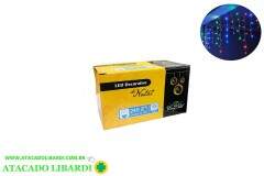 PISCA CASCATA 240 LED 4,3M COLOR 220V 8F FIO TRANSP NTL1240C220V