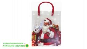SACOLA PAPEL PRESENTE TRANSP 20X25X8CM DV82216