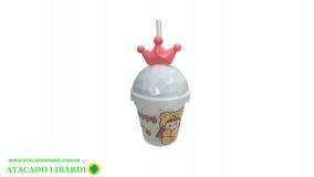 COPO PLAST INFANTIL 300ML C/CANUDO COLOR HG71874