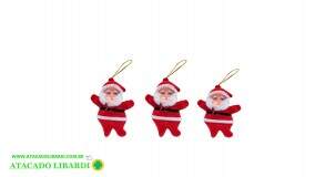 ENFEITE PAPAI 5,5CM NOEL 3PCS NTA1463