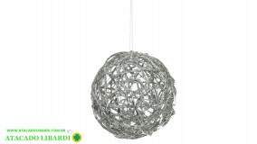 BOLA ARAMADA 12CM PRATA 57315001