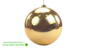 BOLA TUBO PEROLADA 20CM DOURADO 81951005