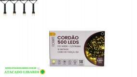 PISCA 500 LED 10M STROBO BRANCO QUENTE BIVOLT EXTERNO FIO VERDE 52108001 