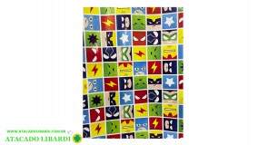 PAPEL 15X22CM PRES SACO HEROIS C/50UNI IL06
