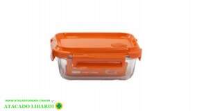 POTE VIDRO HERMETICO 630ML RET C/TAMPA CV250