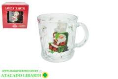 CANECA VIDRO 10CM 320ML NATAL CNX0002