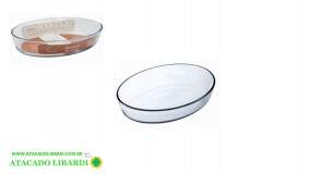 ASSADEIRA VIDRO 35CM 3000ML OVAL CV229