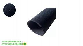 FOLHA EVA PRETO GLITTER 40X48CM 2MM 5UNI PE3507