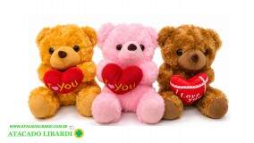 PELUCIA URSO 18CM C/CORACAO AZ02450