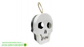 VELA ELETRONICA 10CM CAVEIRA LED HALLOWEEN NS329729