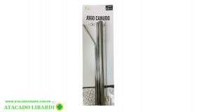 CANUDO INOX  4PCS 21,5CM  C/LIMPADOR DT25626