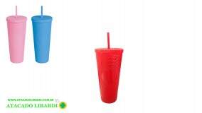 COPO PLAST 1100ML C/CANUDO 8016