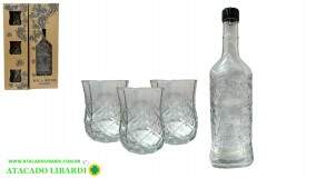 KIT GARRAFA COPO VIDRO 330ML BM0395