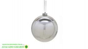 BOLA LISA 10CM 1PC PRATA NTB1006P